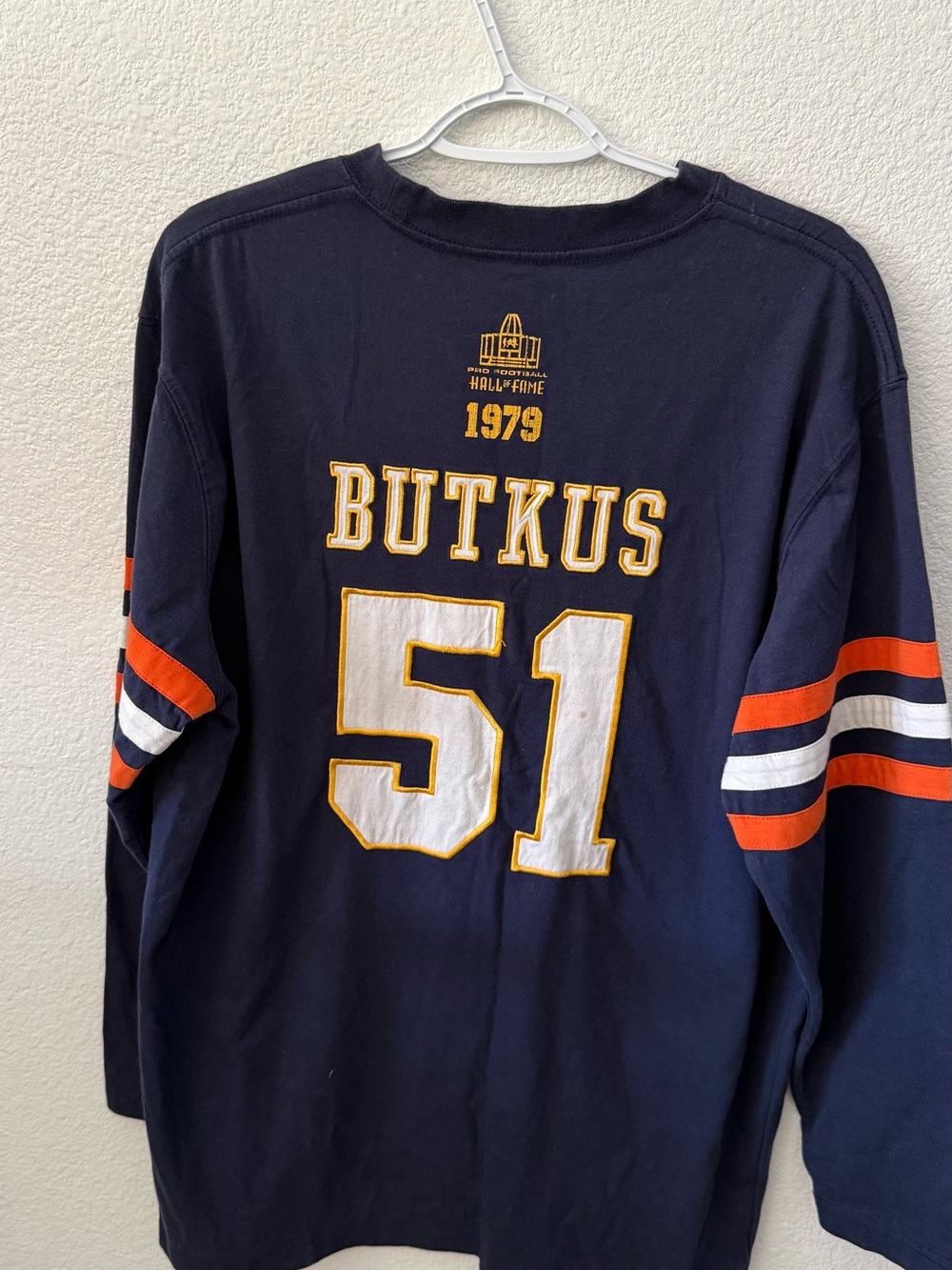 Men’s Navy 'Butkus 51' Long Sleeve Football Tee
